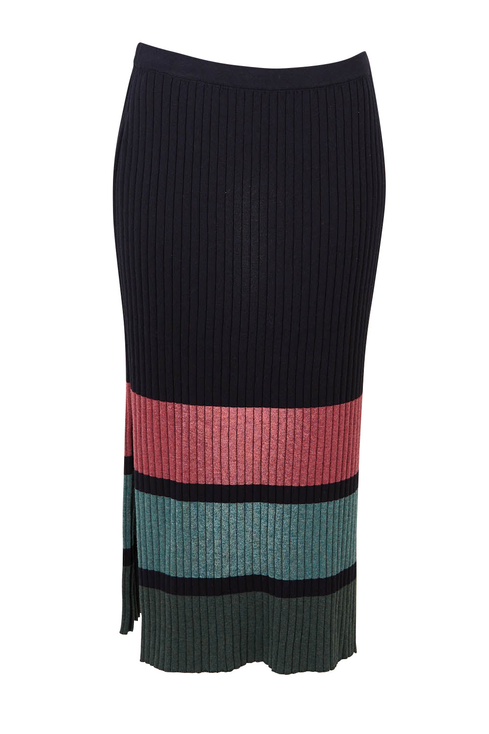 Product shot of the Paula Reversible Skirt in colour Black (Black), detail