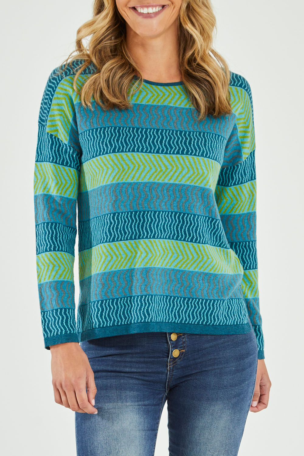Preloved Rosetta Sweater - Ocean