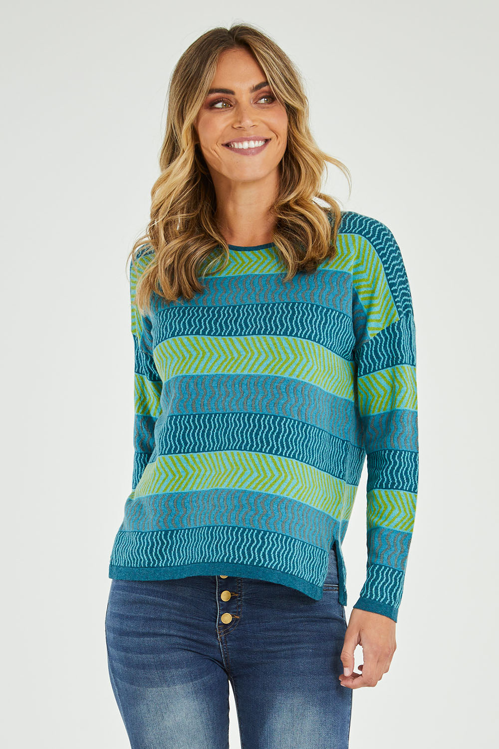 Preloved Rosetta Sweater - Ocean