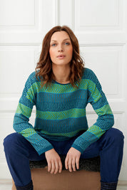 Preloved Rosetta Sweater - Ocean