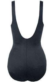 Product shot of the Escape Underwired Shaping Swimsuit in colour Black (Black), from the back