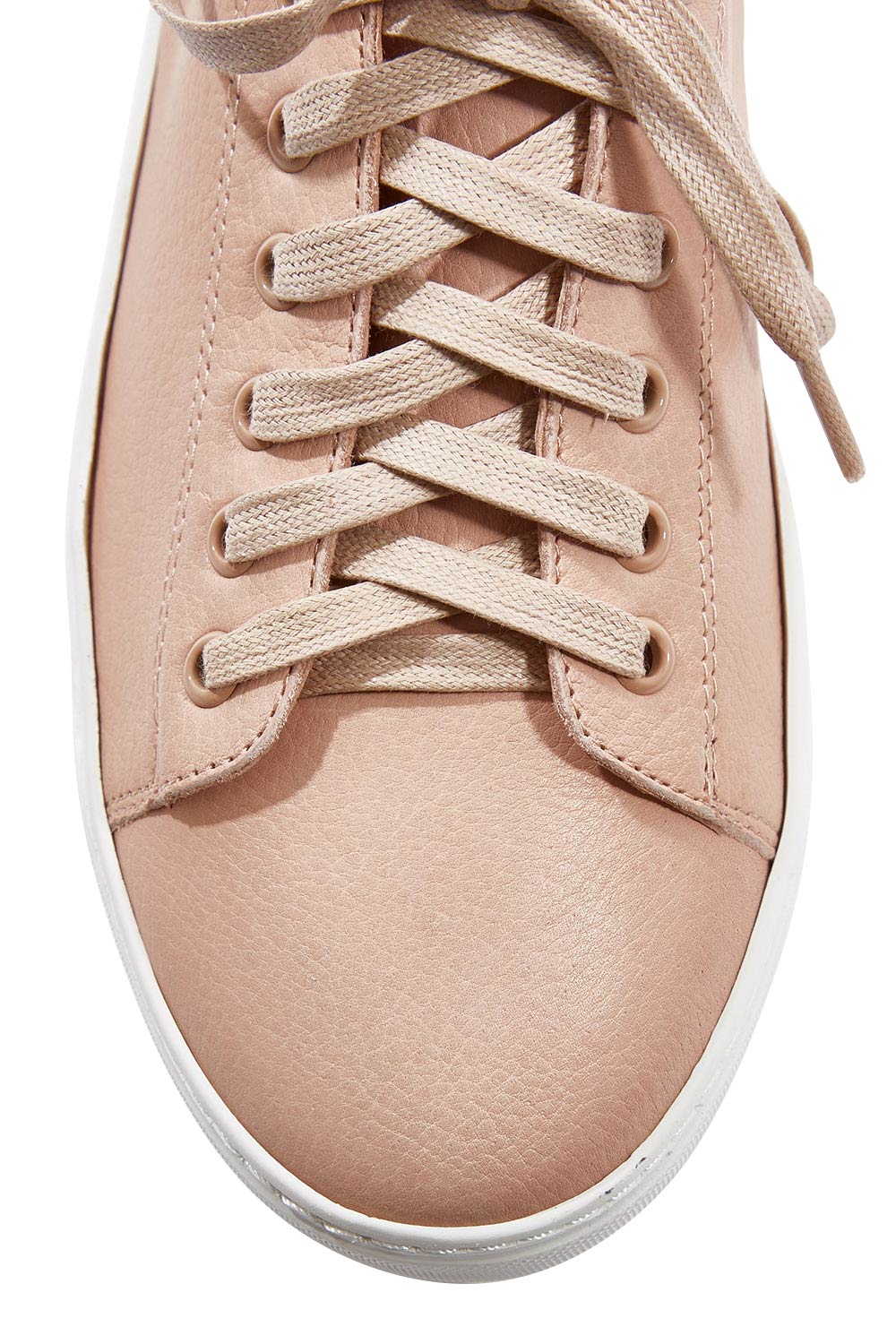 Product shot of the Oskher Leather Sneaker in colour DarkNude (Pink), detail