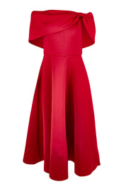 Product shot of the Rowan Cocktail Dress in colour Red (Red), from the front