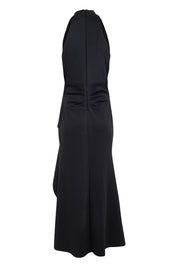 Product shot of the Sebastian Halter Gown in colour Black (Black), from the back