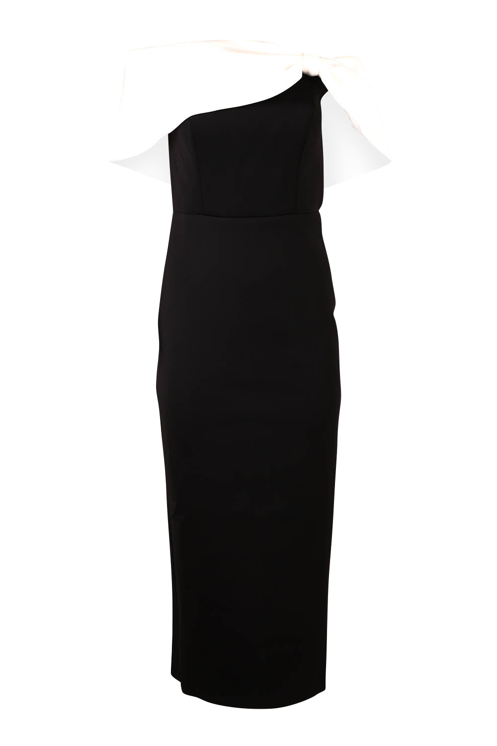 Product shot of the Finlay Cocktail Dress in colour Blackwhite (Black), from the front