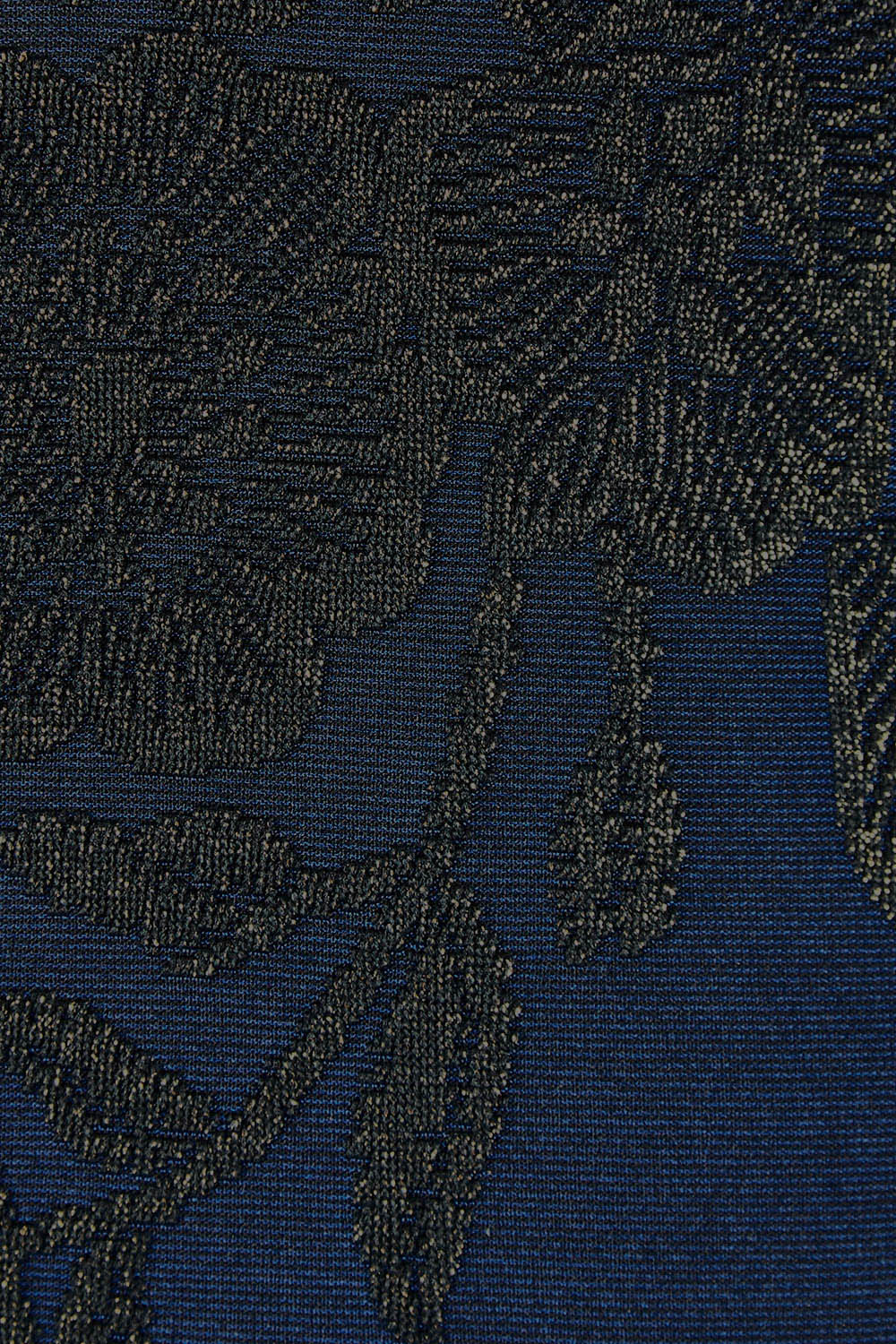 Product shot of The Printed Nadine Dress in colour Navygold (Blue), detail
