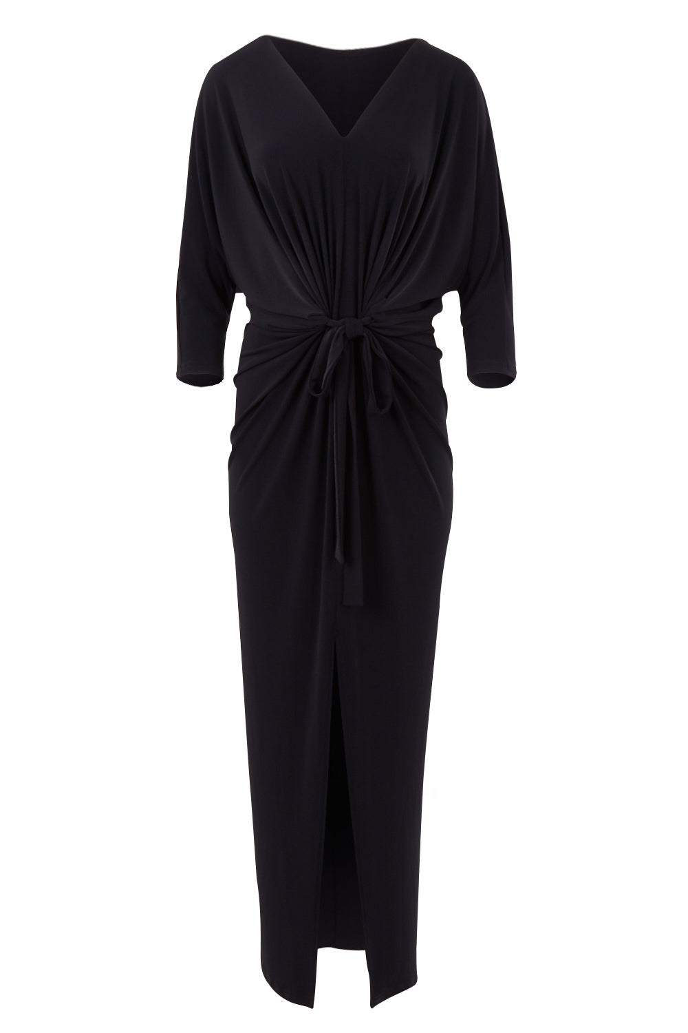 Product shot of the Nadine Dress in colour Black (Black), from the front