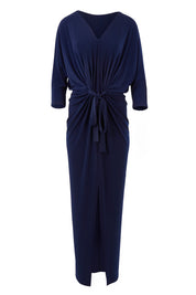 Product shot of the Nadine Dress in colour NavyBlue (Blue), from the front