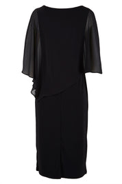 Product shot of the Cassandra Dress in colour Black (Black), from the back