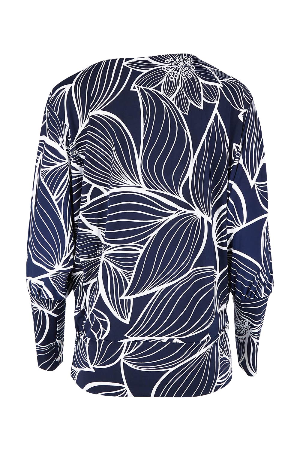 Preloved The Printed Kelly Blouse - Navyleaves