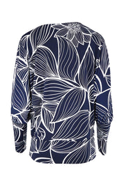 Preloved The Printed Kelly Blouse - Navyleaves