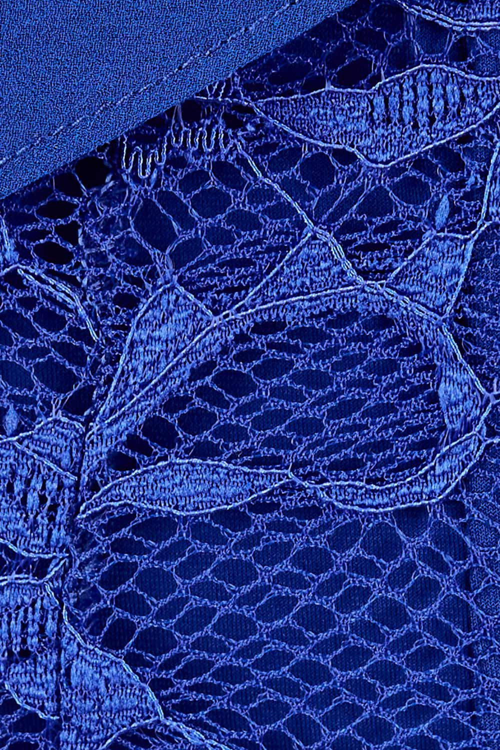 Product shot of the Marnie Dress in colour Sapphire (Blue), detail