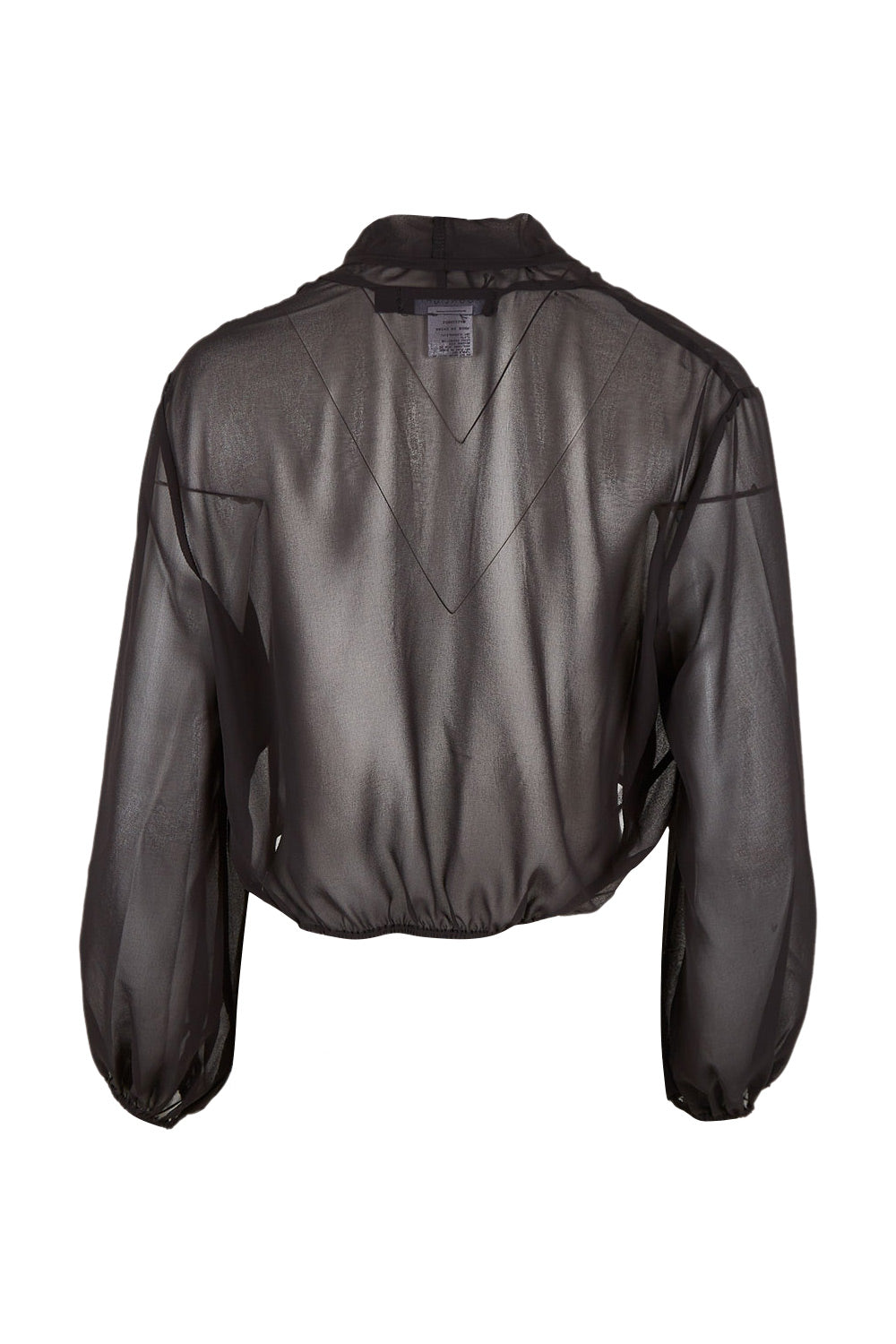 Product shot of the Penelope Shrug in colour Black (Black), from the back