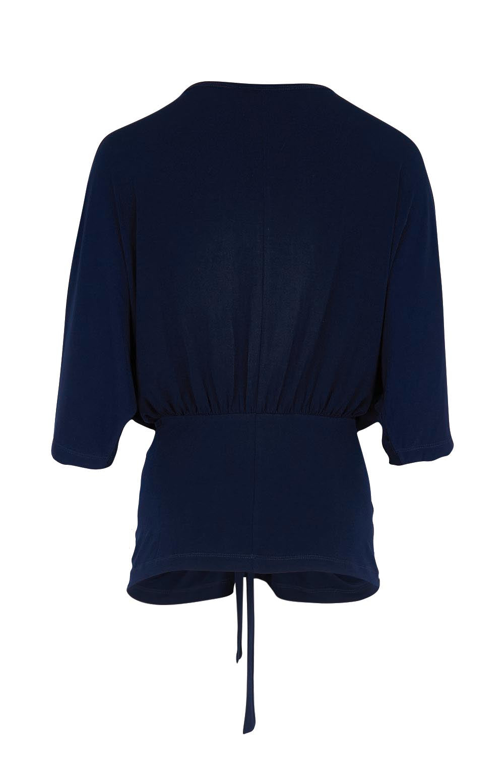Product shot of the Niamh Top – Navy in colour Navy, from the back