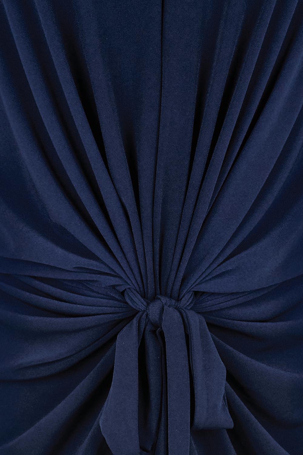 Product shot of the Niamh Top – Navy in colour Navy, showing detail