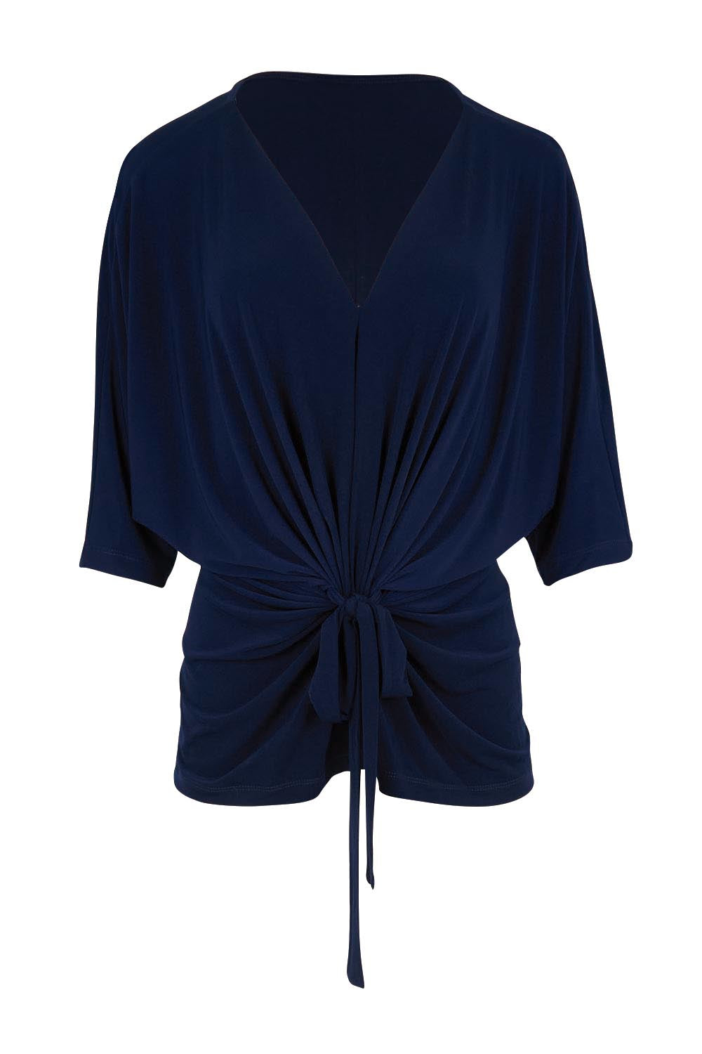 Product shot of the Niamh Top – Navy in colour Navy, from the front