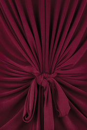 Product shot of the Niamh Top – Port in colour Port, showing detail