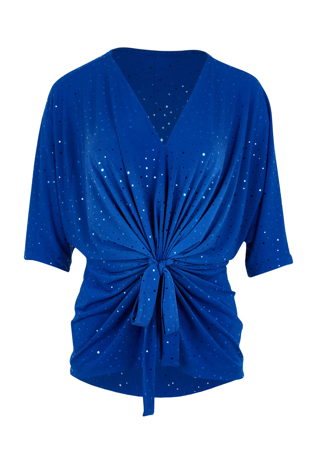 Product shot of the Niamh Top in colour Cobalt (Blue), from the front