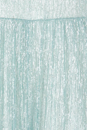 Product shot of the Sally Ann Dress in colour Oasis (Green), detail
