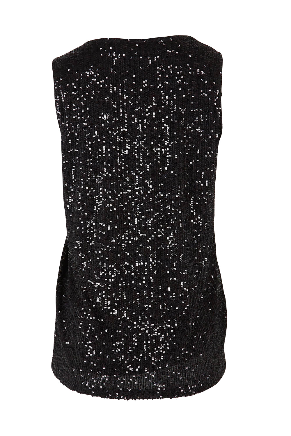 Product shot of the Reece Top in colour Black (Black), from the back