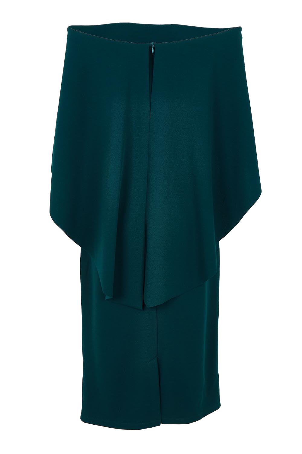 Product shot of the Cora Dress in colour Darkteal (Green), from the back