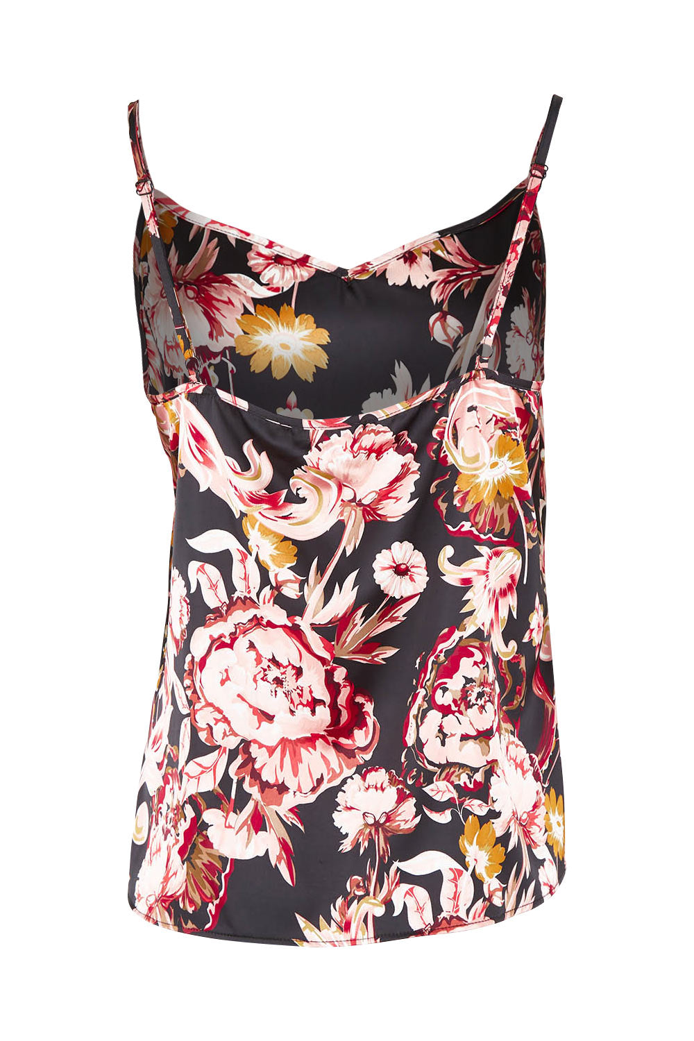 Product shot of the Mia Top in colour Floral (Black), from the back