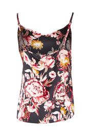 Product shot of the Mia Top in colour Floral (Black), from the back