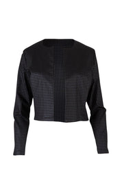 Product shot of the Anna Jacket in colour Hound (Black), from the front