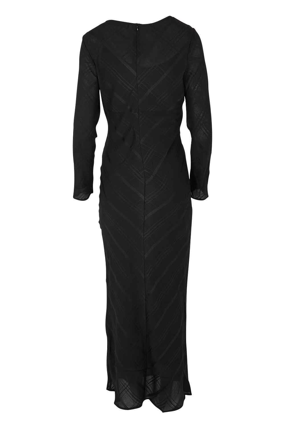 Product shot of the Jemima Dress in colour Black (Black), from the back