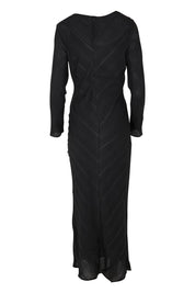 Product shot of the Jemima Dress in colour Black (Black), from the back