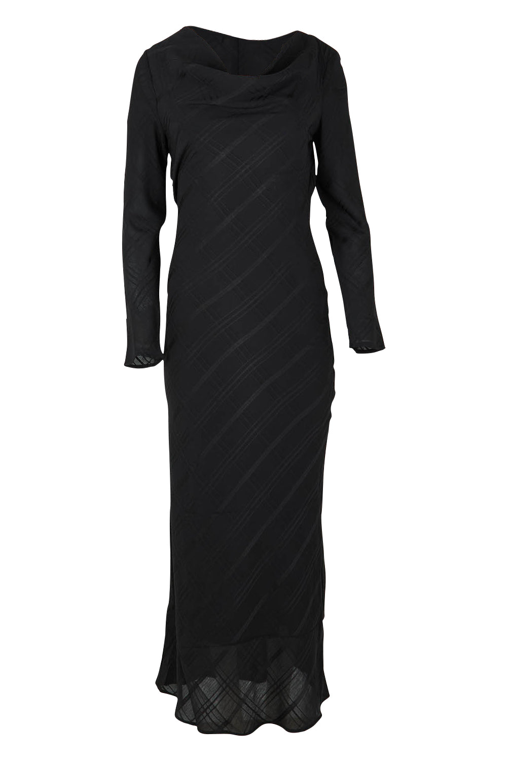 Product shot of the Jemima Dress in colour Black (Black), from the front