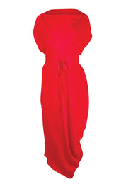 Product shot of the Hayley Dress – Parisred in colour Parisred, from the front
