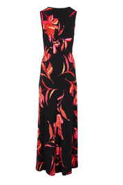 Product shot of the Frankie Dress in colour Firelight (Black), from the back