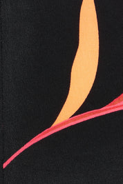 Product shot of the Frankie Dress in colour Firelight (Black), detail
