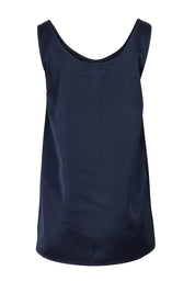 Product shot of the Cindy Top in colour Navy (Blue), from the back