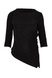 Product shot of the Aisling Top in colour Black (Black), from the front