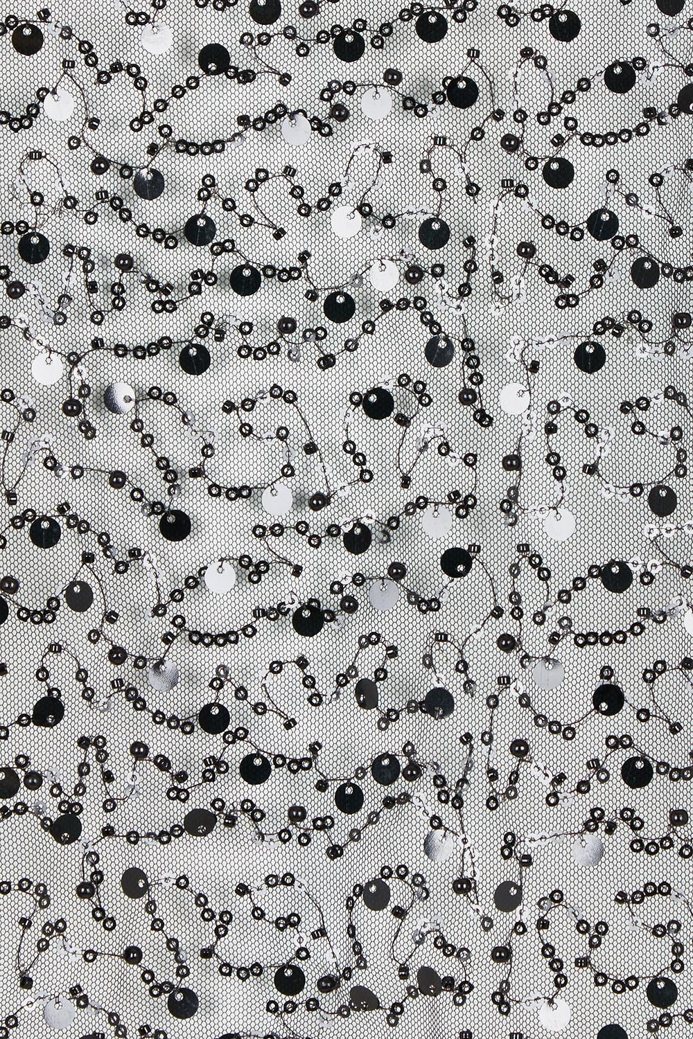 Product shot of the Nina Sequin Top in colour Black (Black), detail