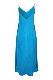 Product shot of the Edith Dress – Pacific in colour Pacific, from the back
