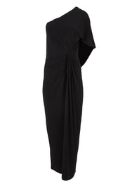 Product shot of the Vanessa Evening Gown in colour Black (Black), from the front