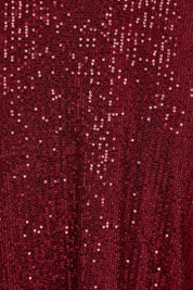 Product shot of the Reegan Sequin Skirt in colour Rouge (Metallics), detail
