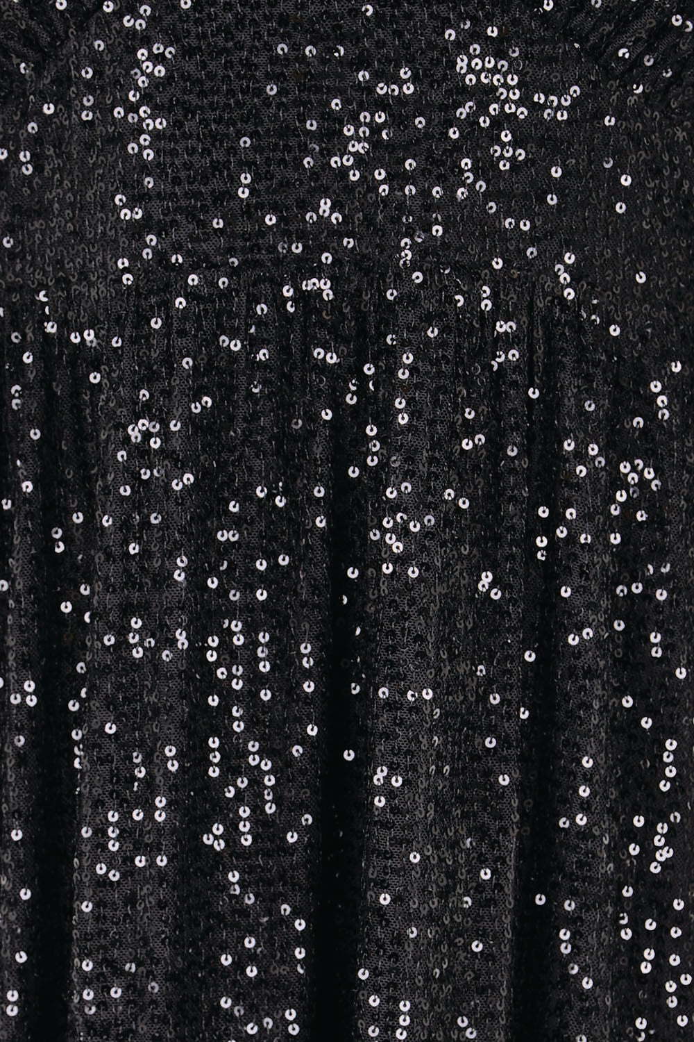 Product shot of the Priscilla Evening Gown – Black in colour Black, showing detail