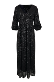Product shot of the Priscilla Evening Gown – Black in colour Black, from the front