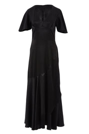 Product shot of the Fleur Dress in colour Black (Black), from the front