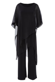 Product shot of the Sandra Jumpsuit in colour Black (Black), from the front