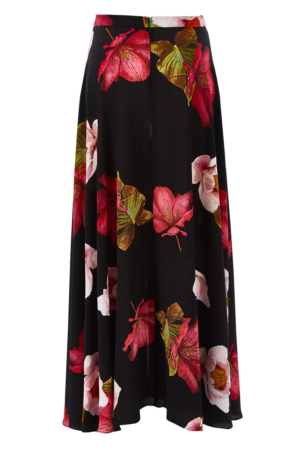 Product shot of the Hannah Skirt in colour Goddess (Black), from the back