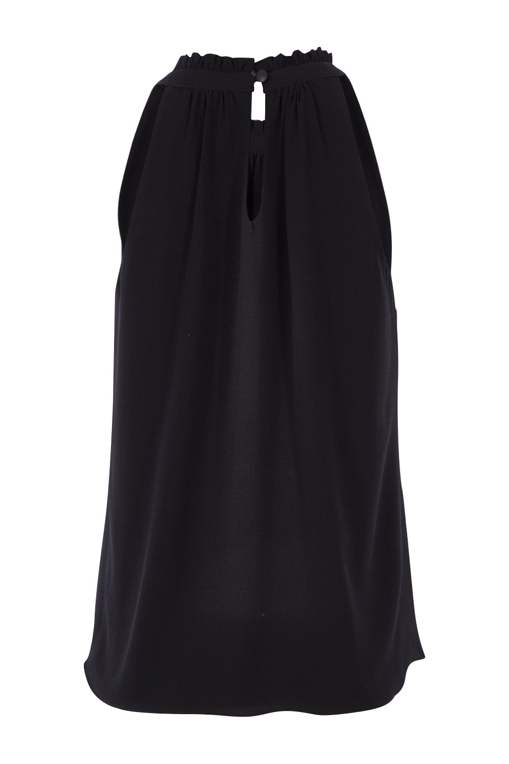 Product shot of the Liz Top in colour Black (Black), from the back