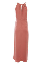 Product shot of the Adriana Dress in colour Camelia (Pink), from the back