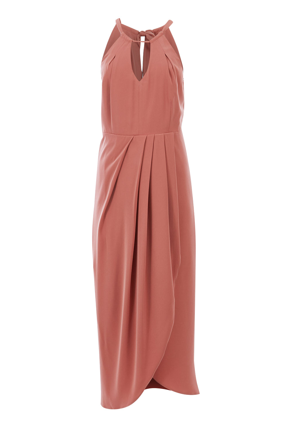 Product shot of the Adriana Dress in colour Camelia (Pink), from the front