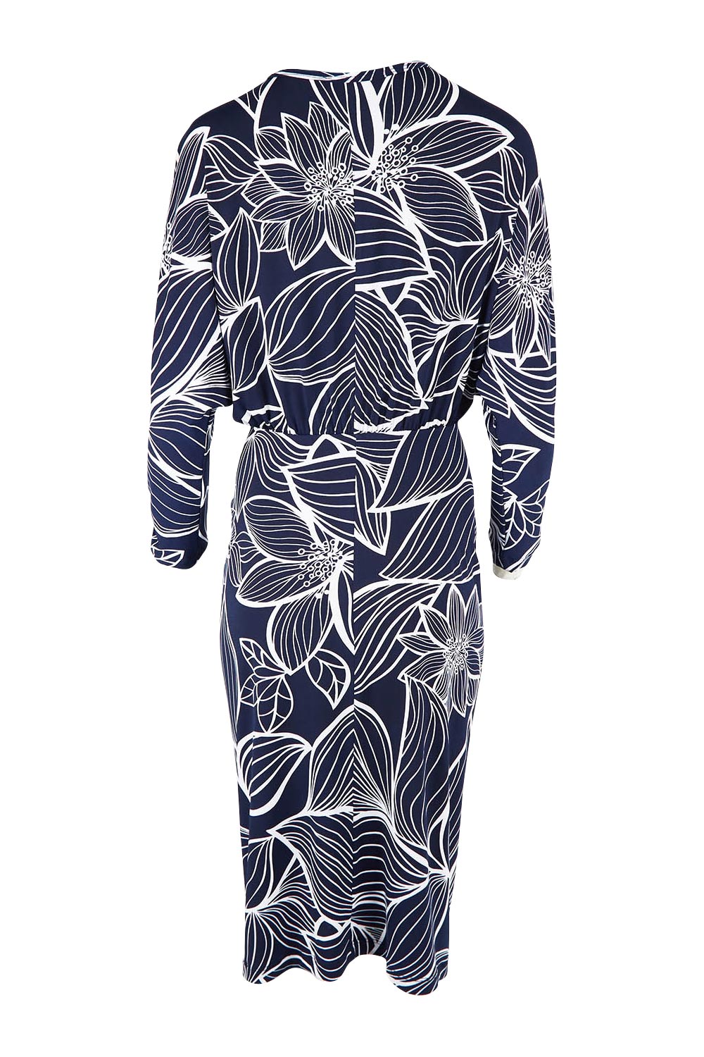 Preloved The Printed Nancy Dress - Navyleaves