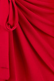 Product shot of the Nancy Dress in colour Red (Red), detail